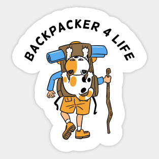 Backpacker Cat Sticker